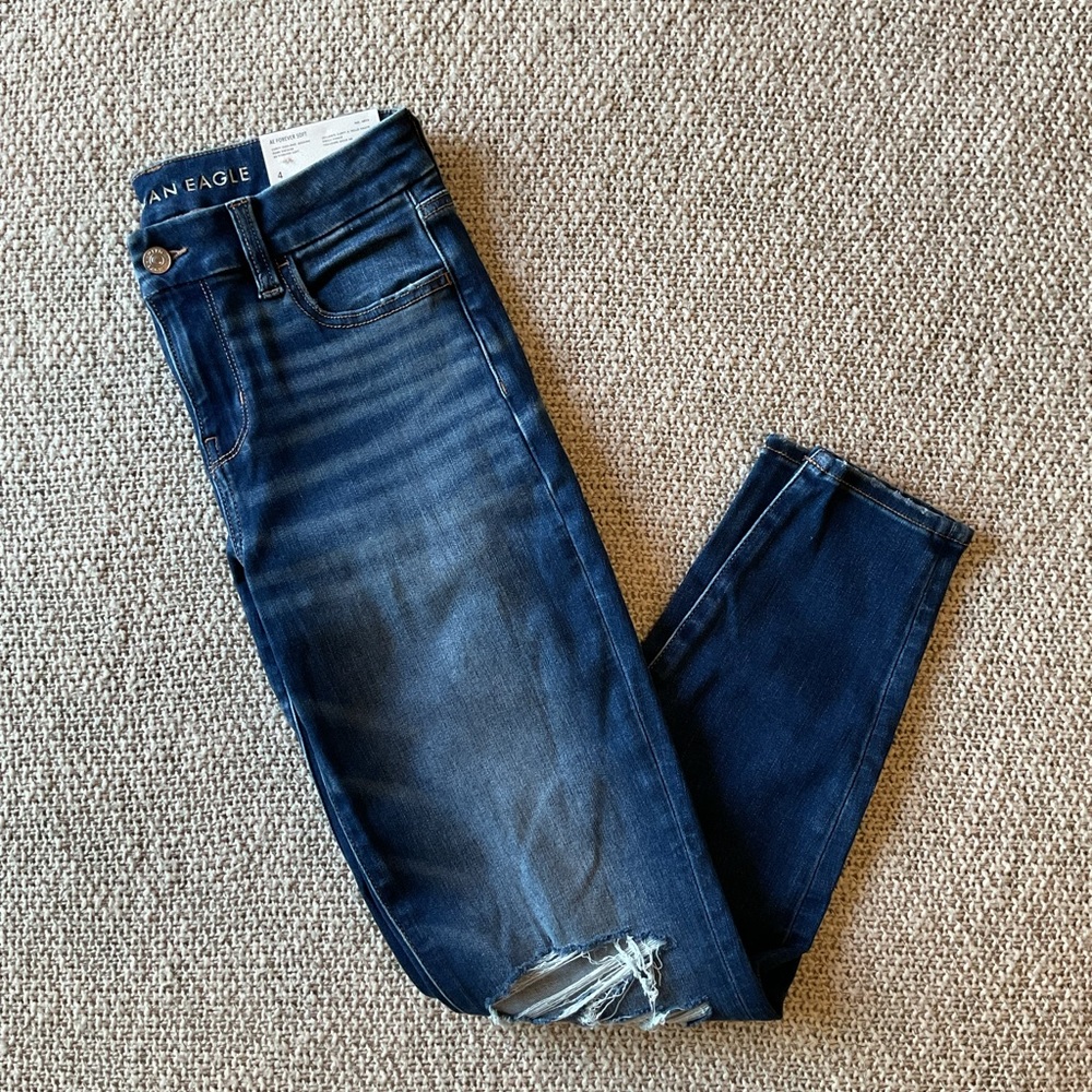 American Eagle Outfitters Women's Dark Blue Skinny Jeans